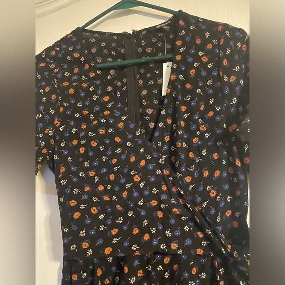 NWT Madewell Short Sleeve Wrap-Front Romper Prairie Posies 0 Travel‎ Vacation - Picture 6 of 8